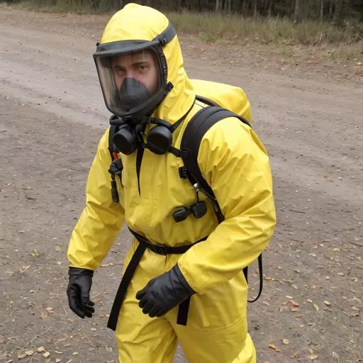 Yellow Hazmat Suit〘style Clothing LoRA〙 - AIEasyPic